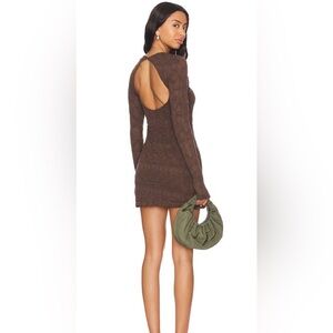 Free People Paulie Mini Dress Women's Large in Hot Fudge NEW